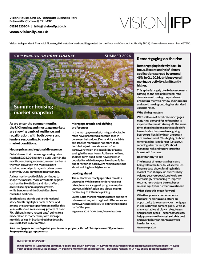 Finance Newsletter Summer 2026