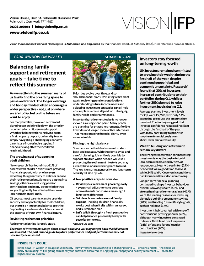 Wealth Newsletter Summer 2026